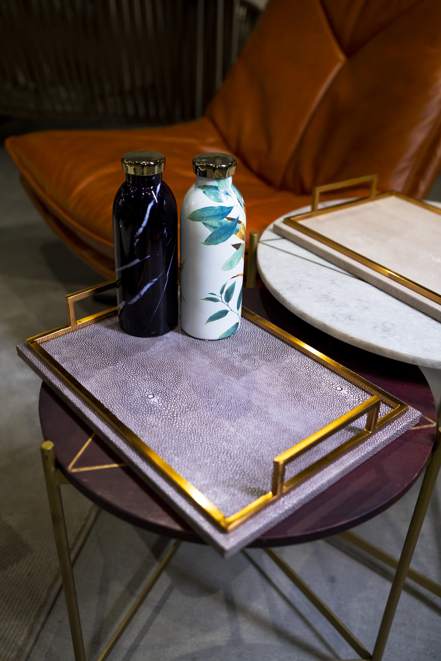 Textured Leather Tray