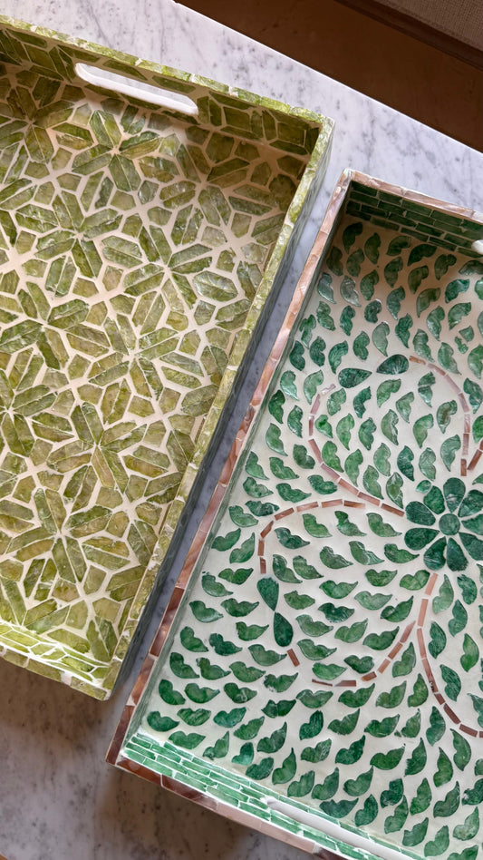 Petal Mother of Pearl Tray