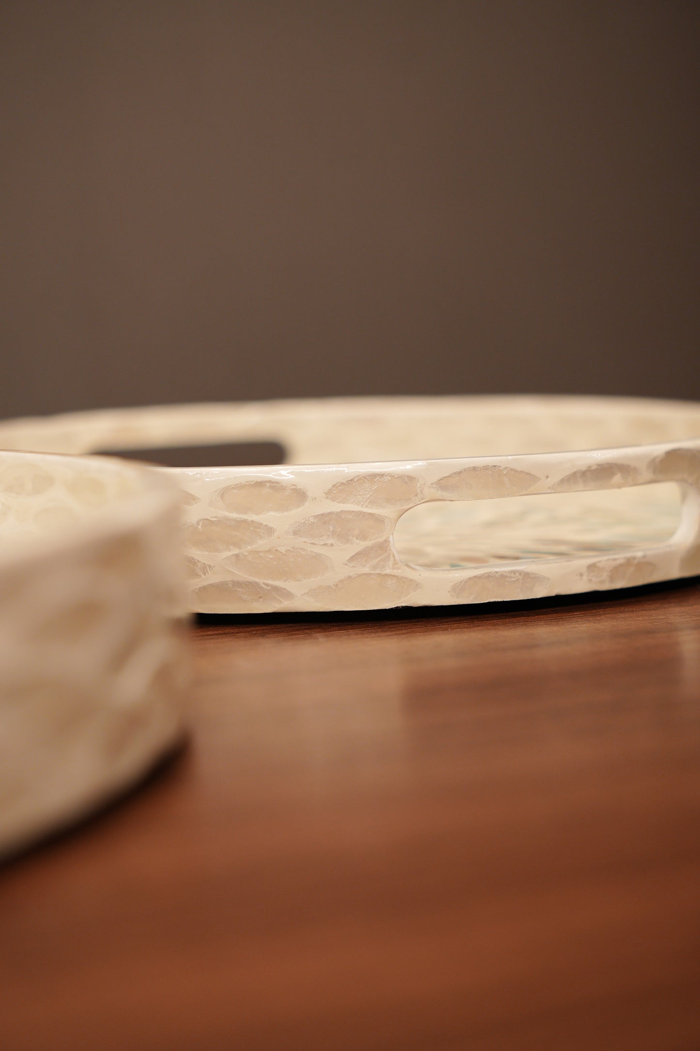 Ivory Round Pearl Tray