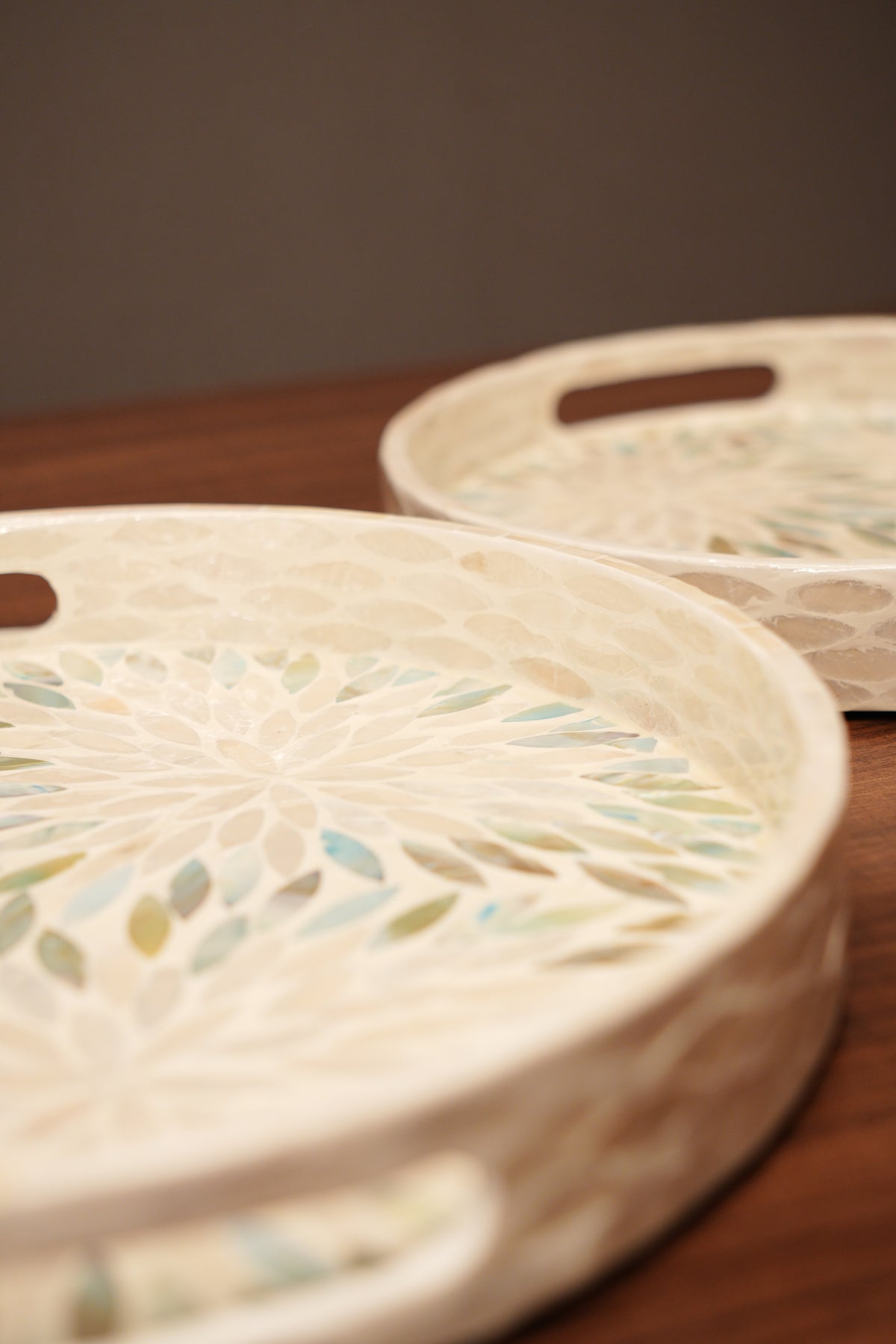 Ivory Round Pearl Tray