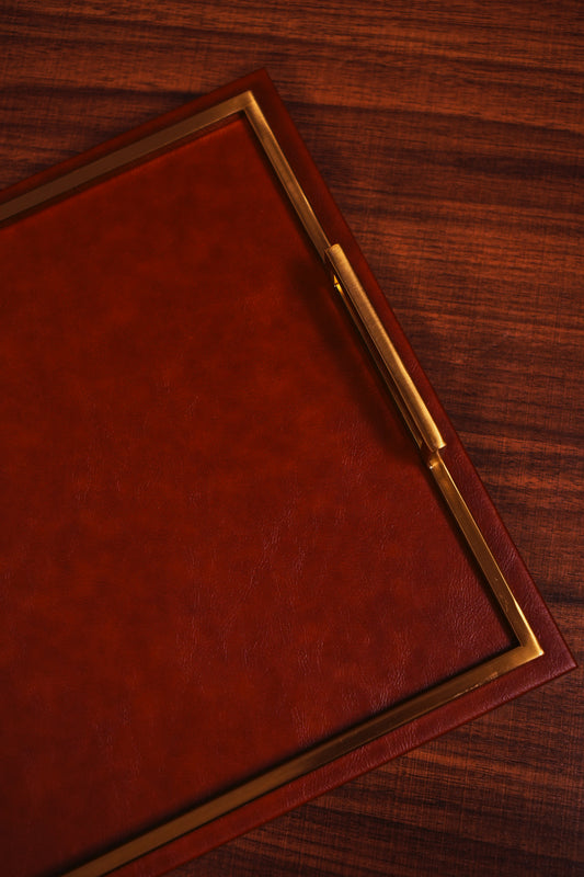 Brown Leather Tray