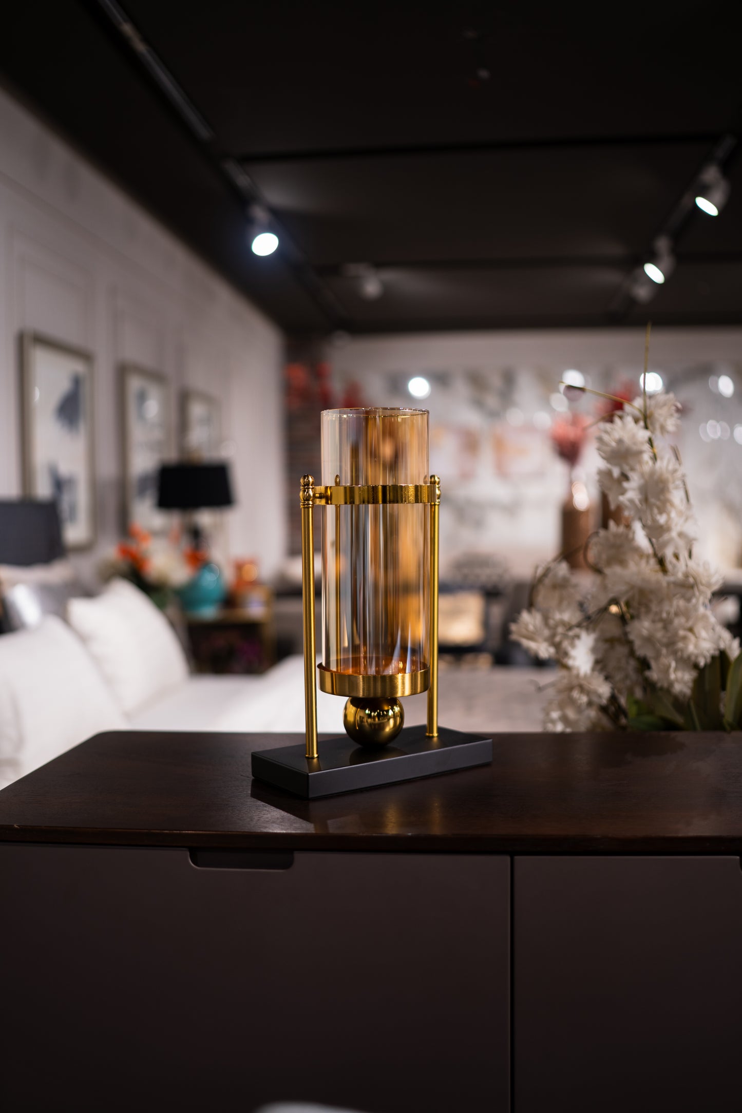 Amber Glow Vase