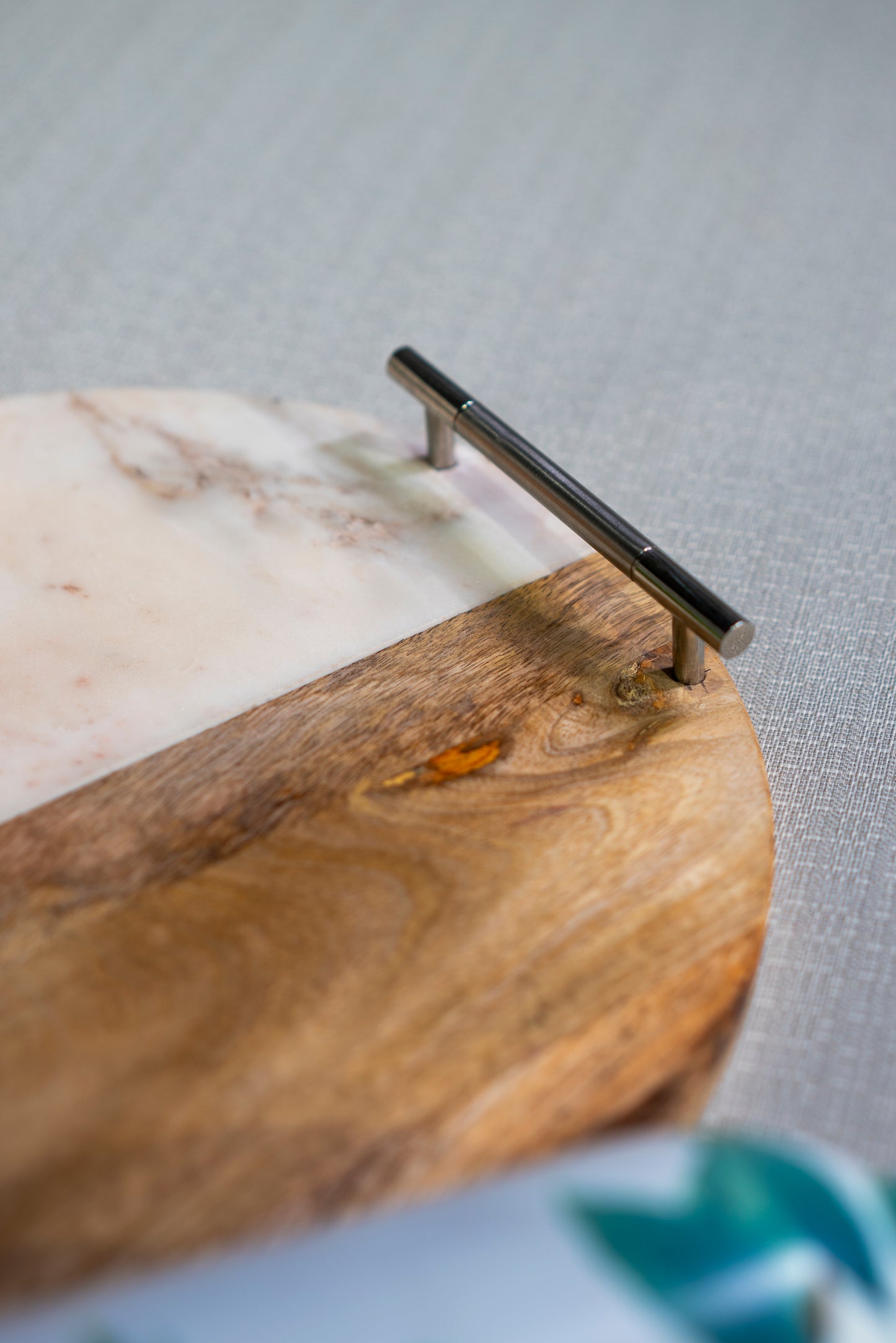 Half Marble/Wooden Tray