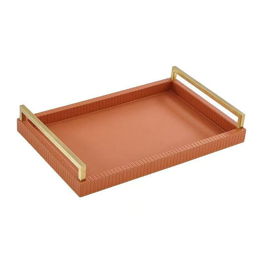 Wedged Leather Tray