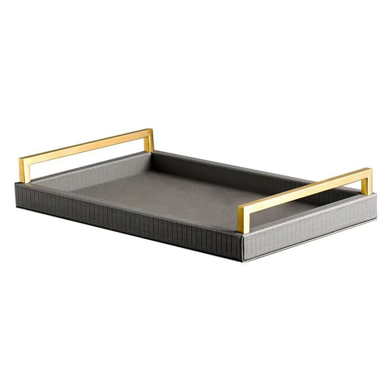 Wedged Leather Tray
