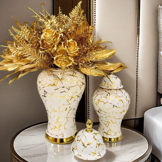 Marble Painted Vase Set