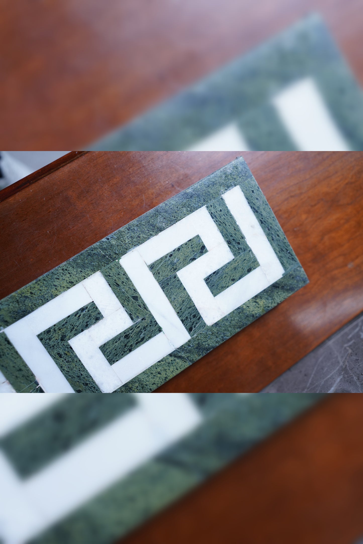 Iris Marble Platter - Green