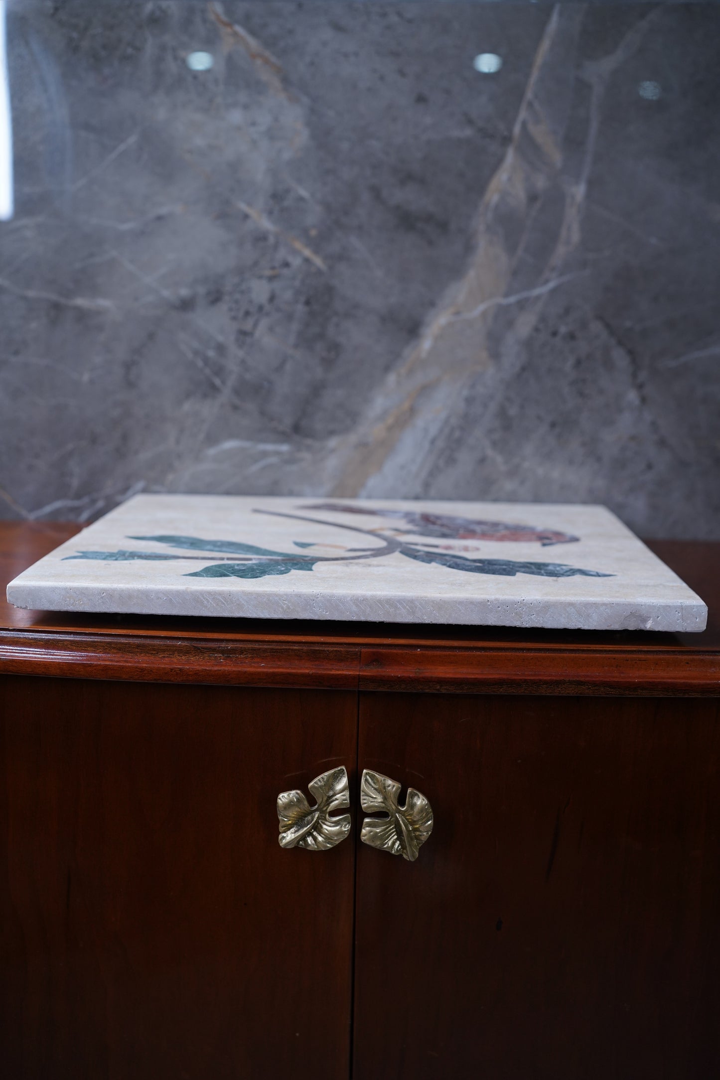 Bluebird Marble Inlay Platter