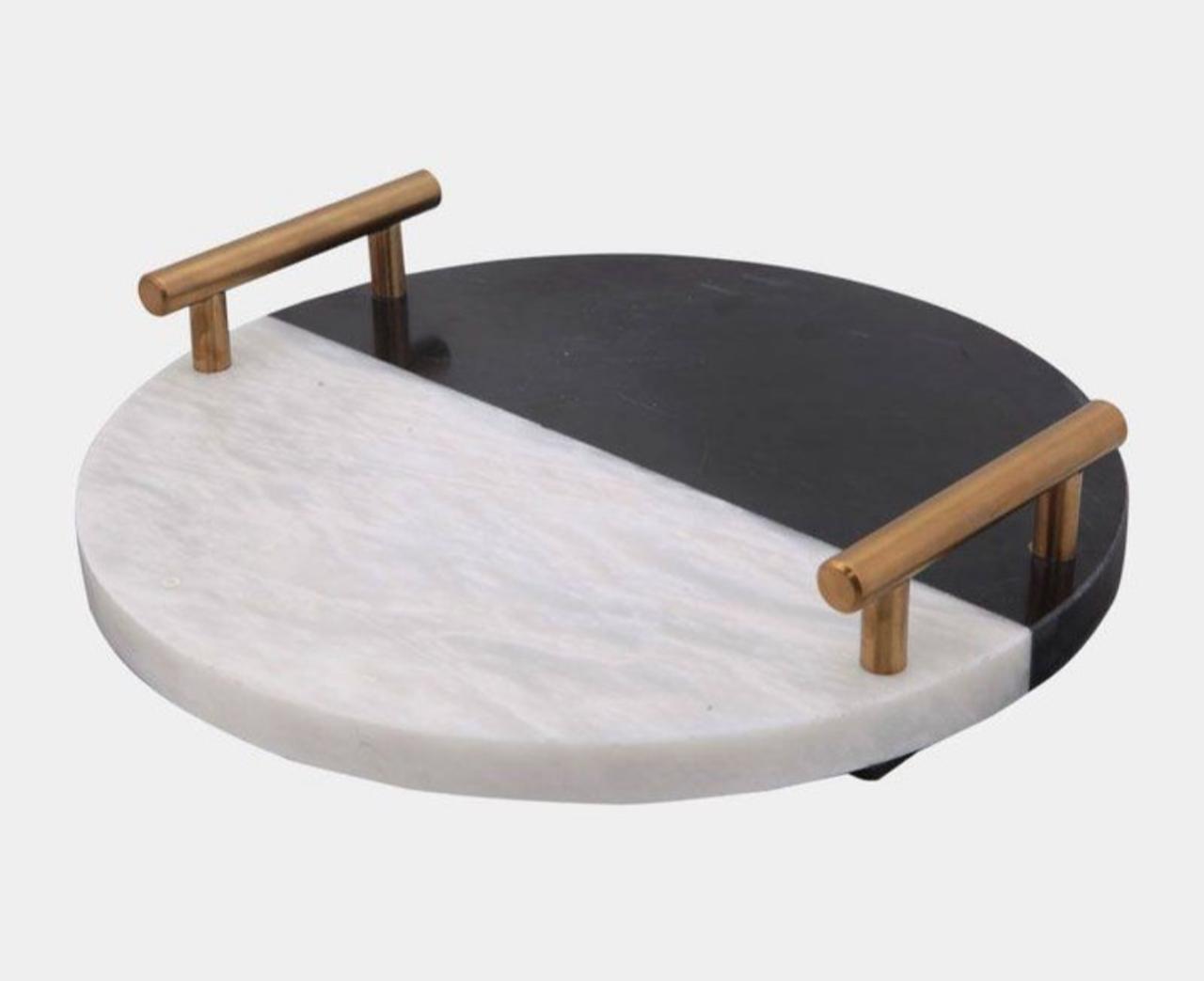 B/W Marble Platter