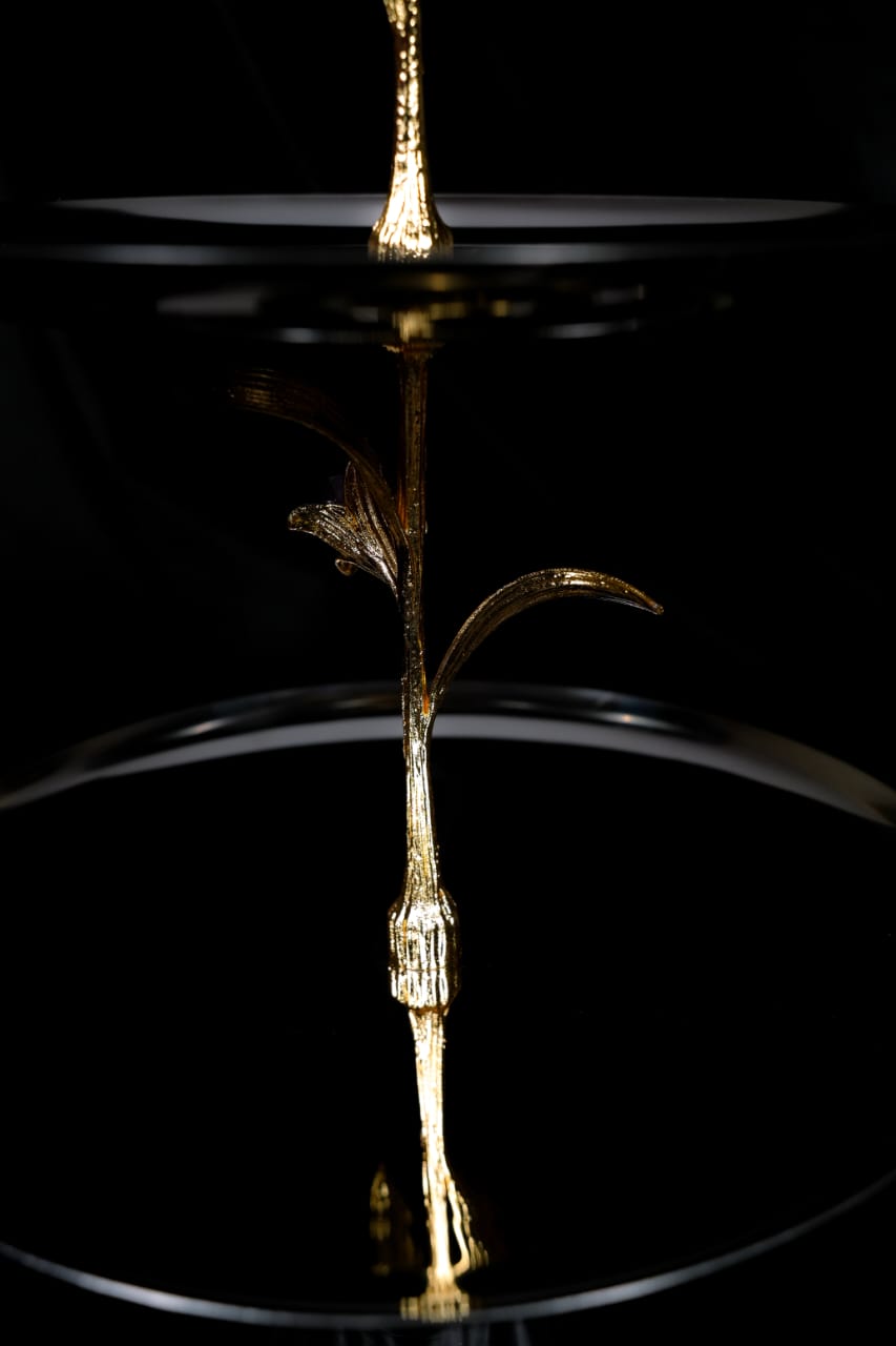 Midnight Bloom Two Tier Stand