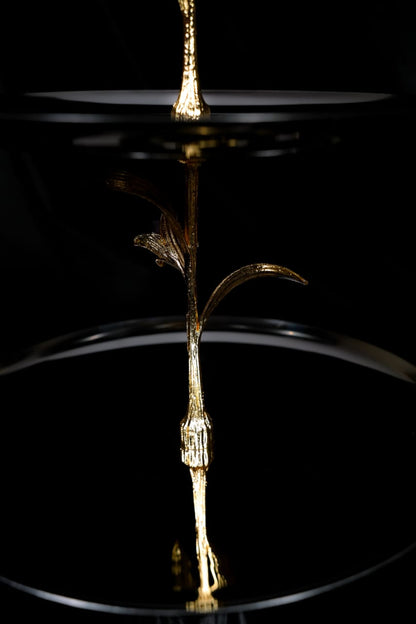 Midnight Bloom Two Tier Stand