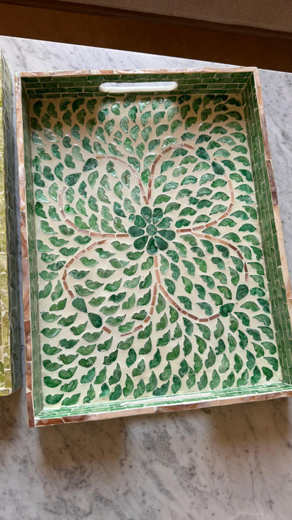 Petal Mother of Pearl Tray