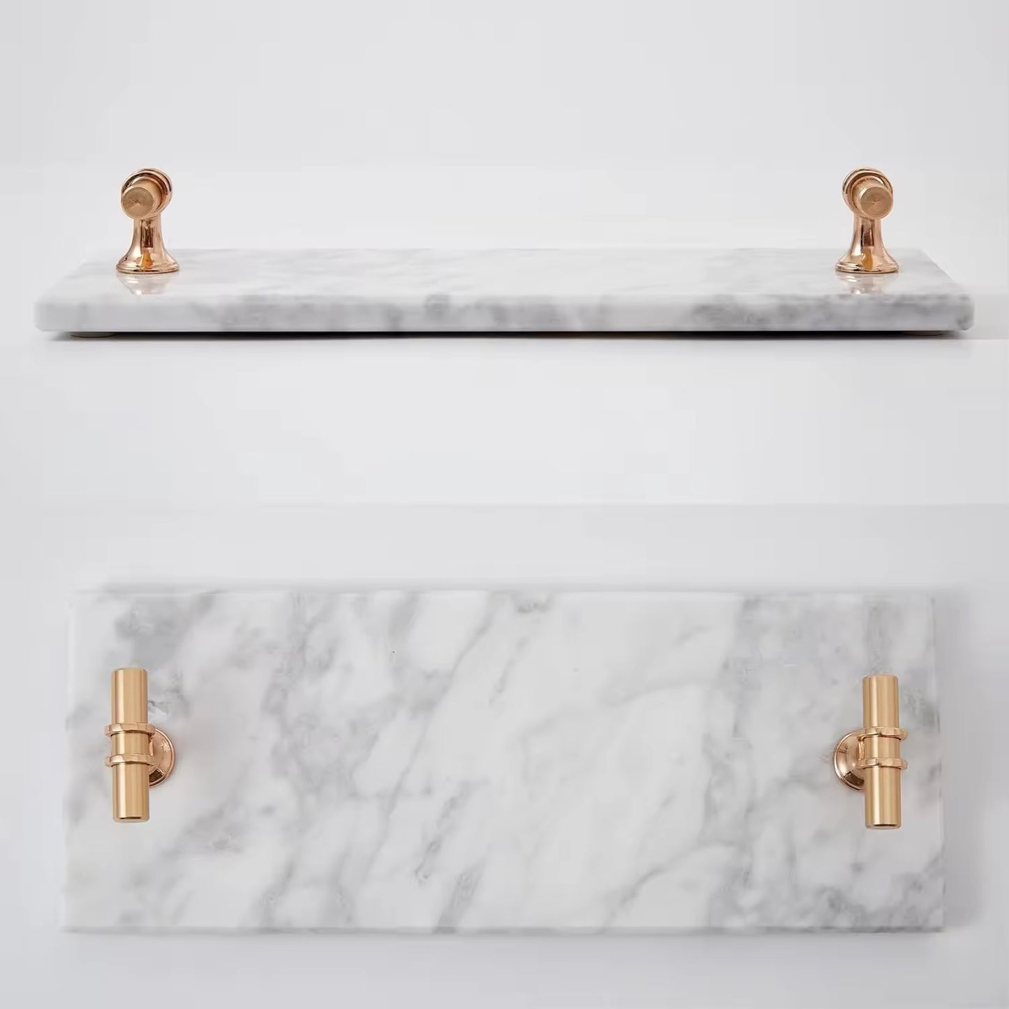 Slim Glossed Marble Platter