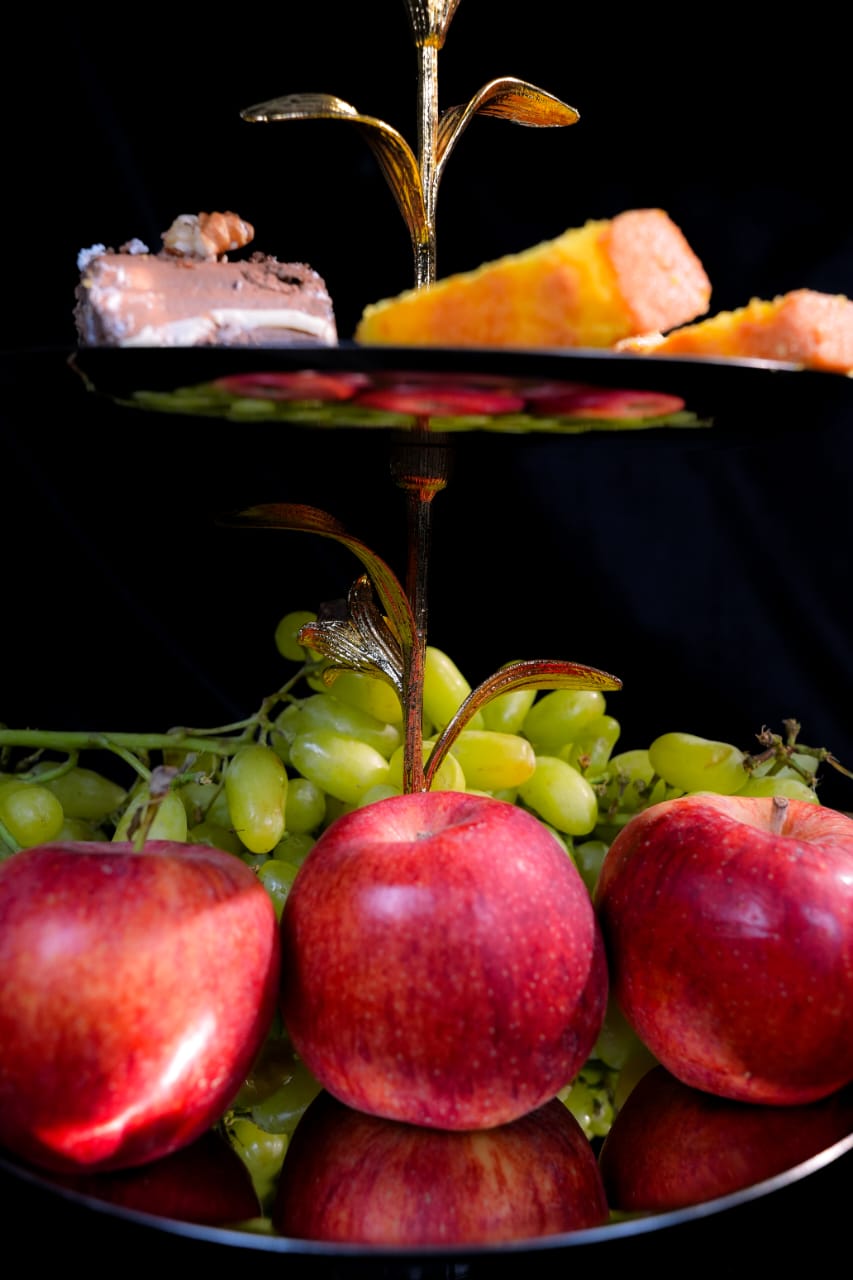 Midnight Bloom Two Tier Stand