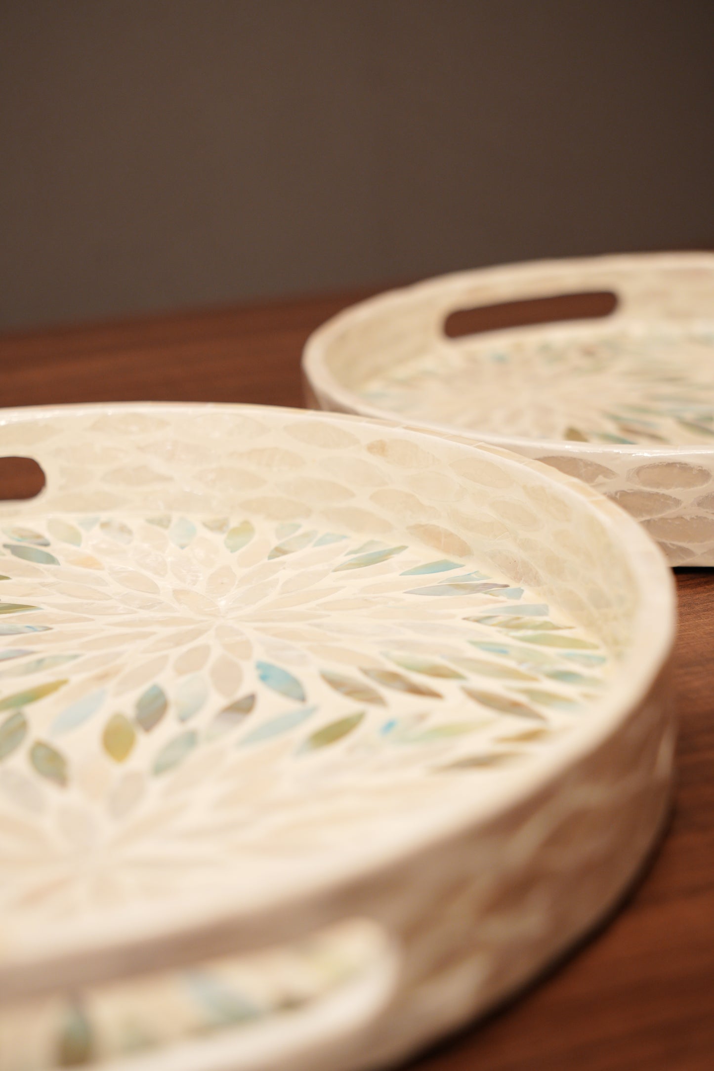 Ivory Round Pearl Tray