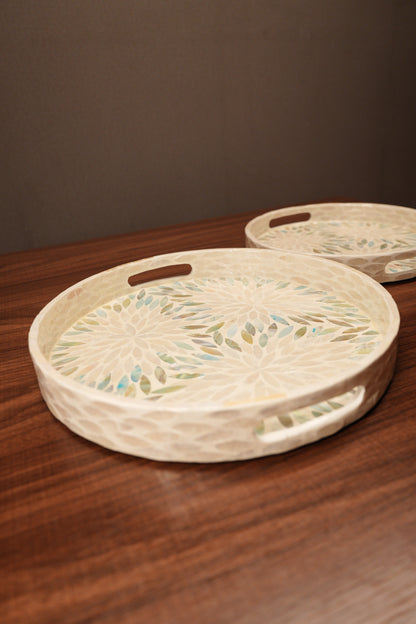 Ivory Round Pearl Tray