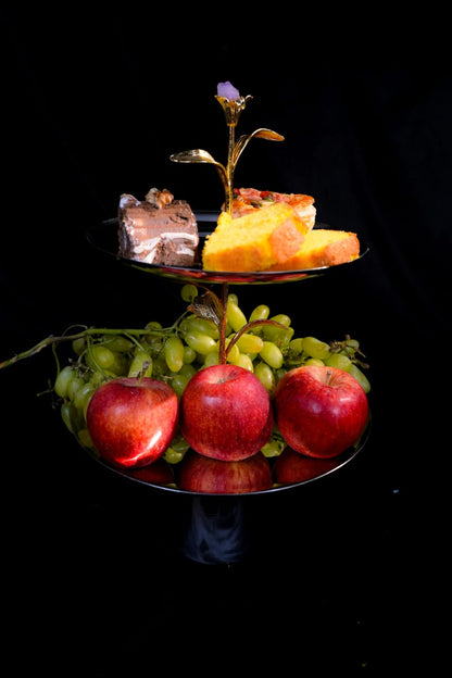 Midnight Bloom Two Tier Stand