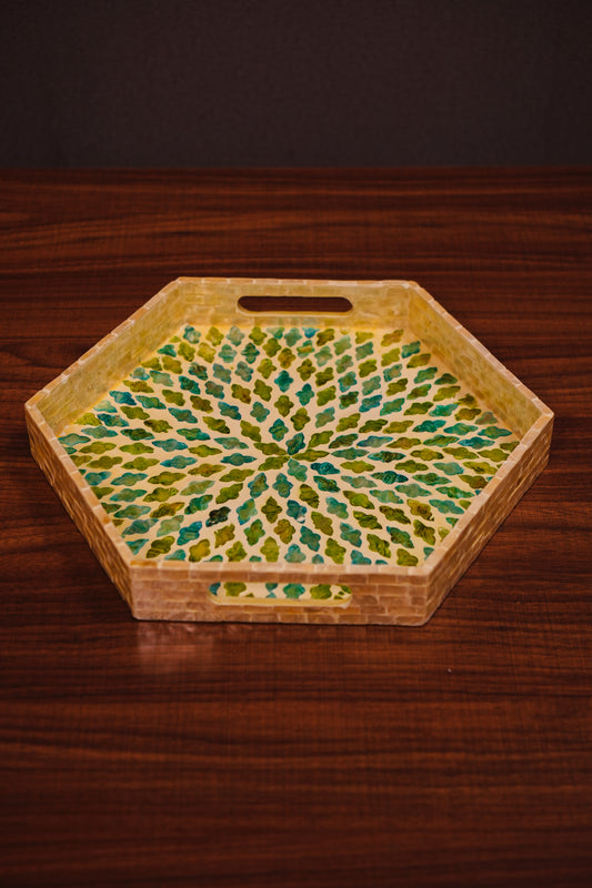 Solid Hexagon MOP tray