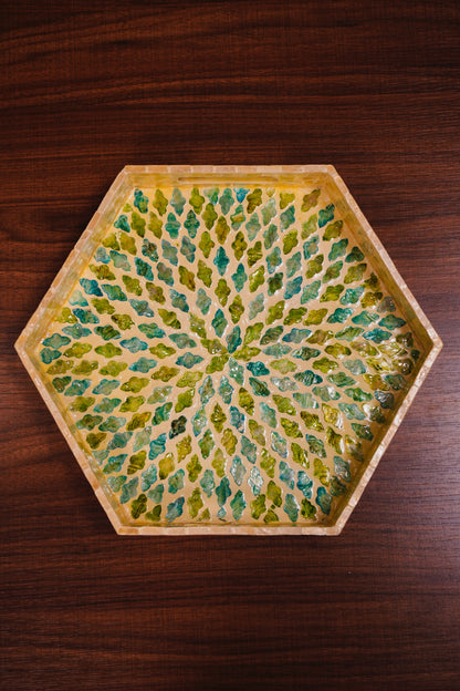 Solid Hexagon MOP tray