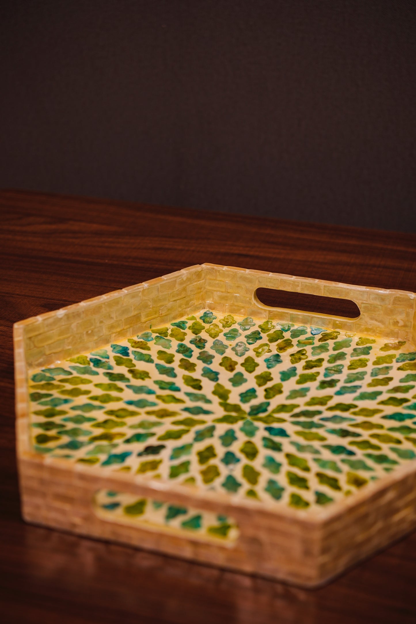 Solid Hexagon MOP tray