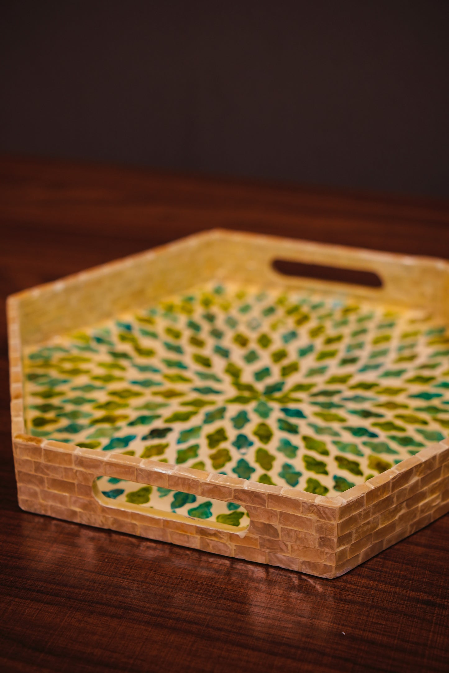 Solid Hexagon MOP tray