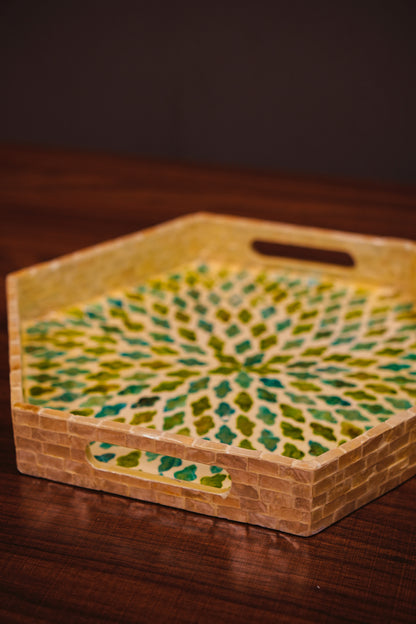 Solid Hexagon MOP tray