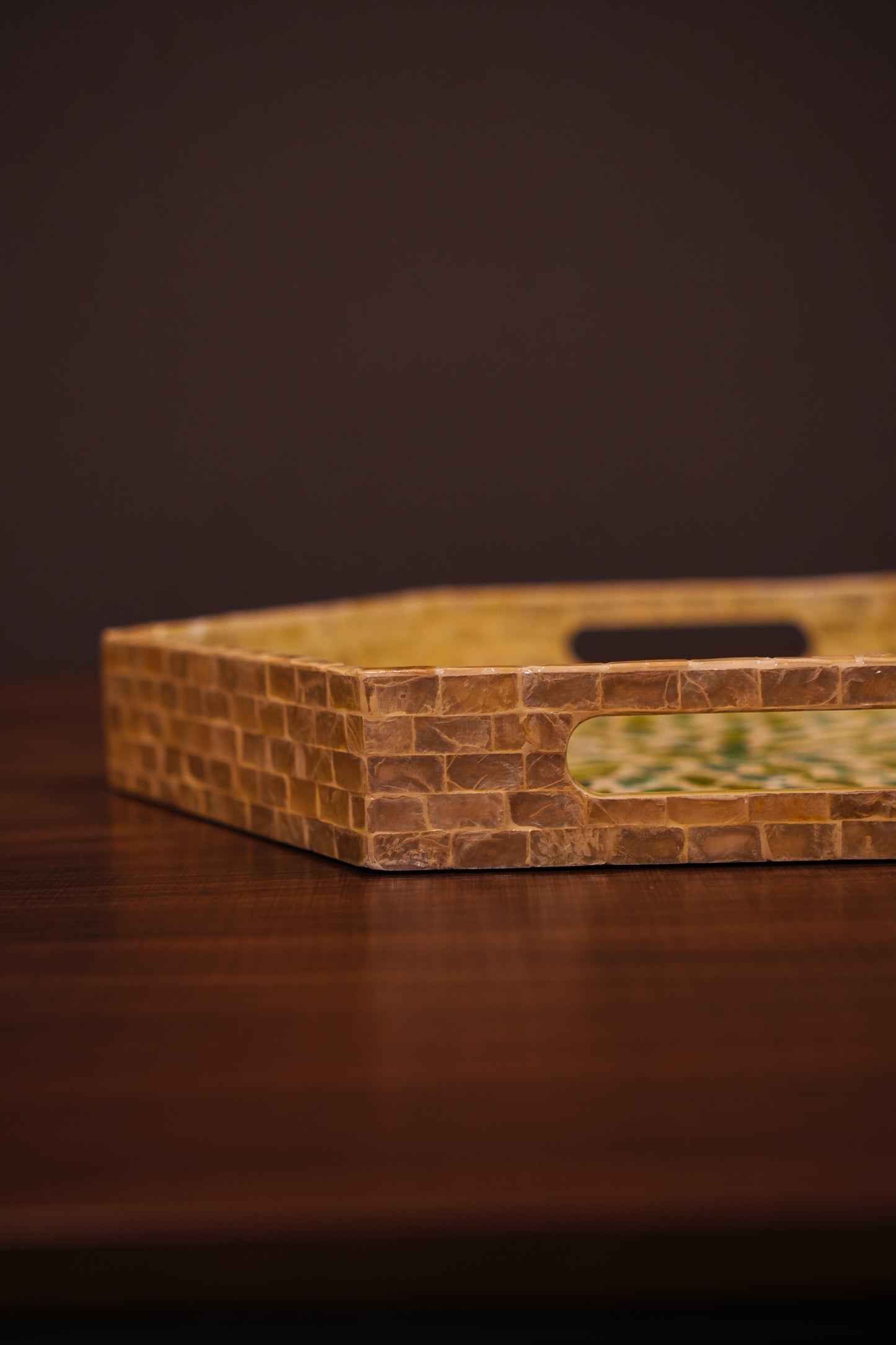 Solid Hexagon MOP tray