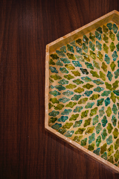 Solid Hexagon MOP tray