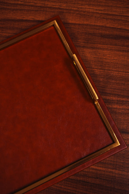 Brown Leather Tray