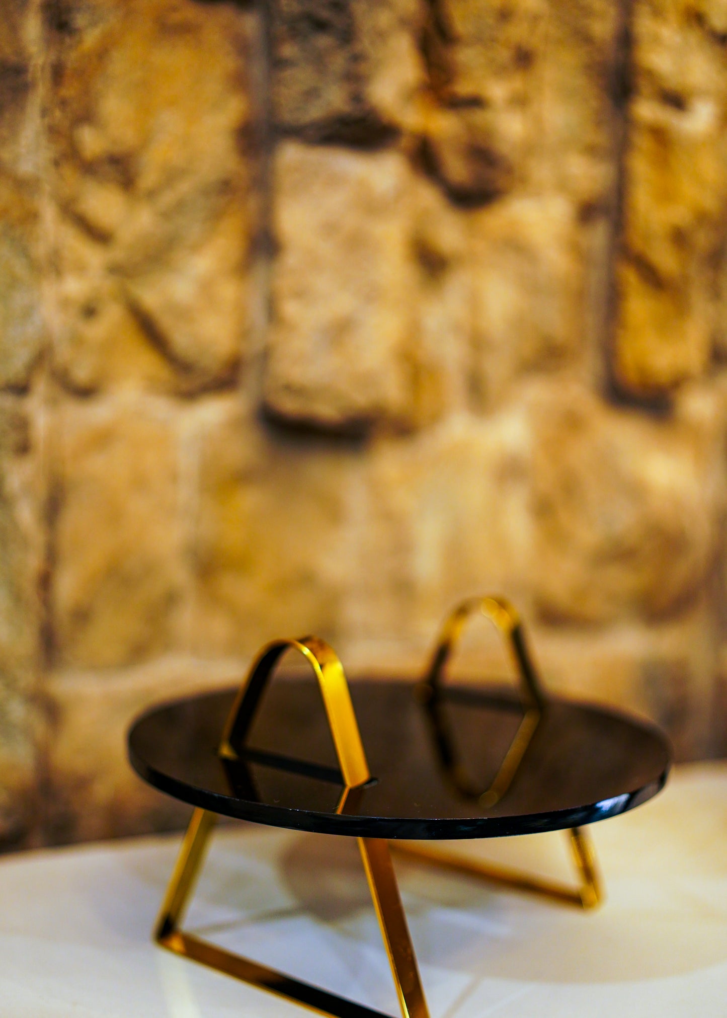 Black Art Deco Platter