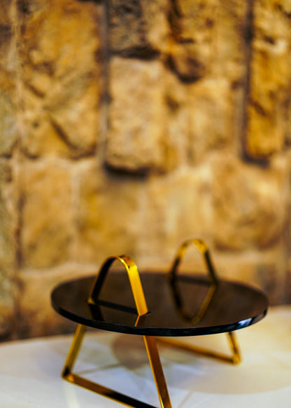 Black Art Deco Platter