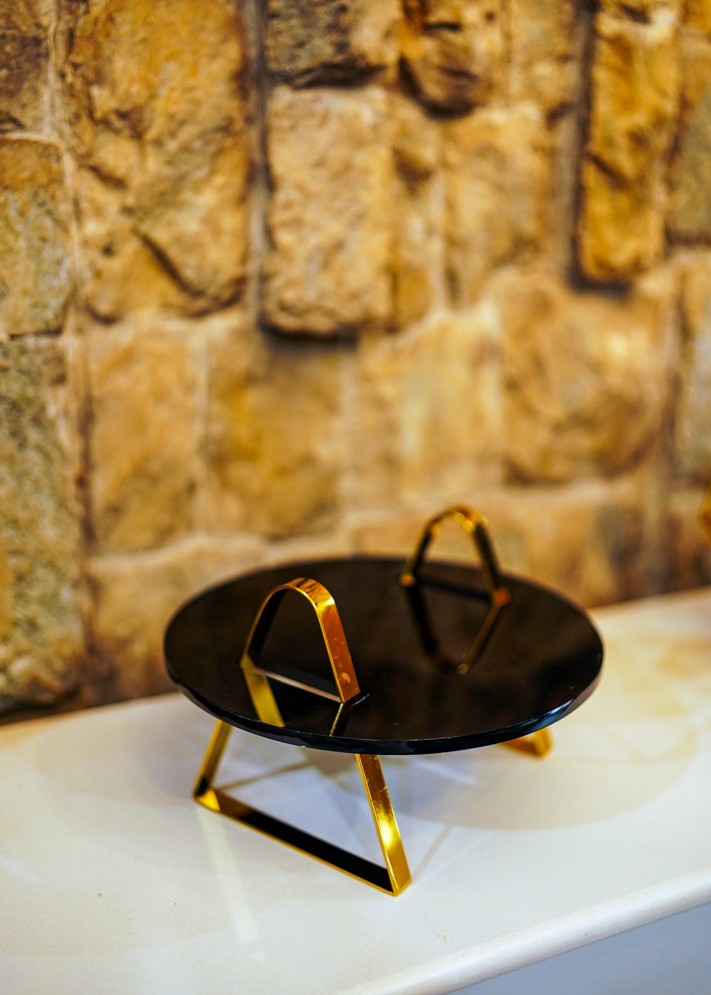 Black Art Deco Platter