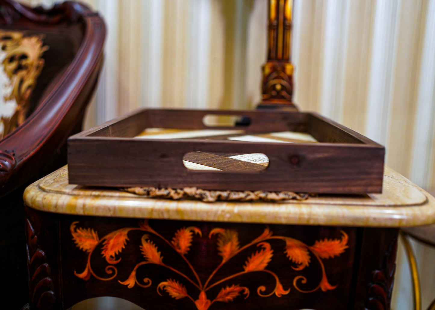Walnut Panel Tray