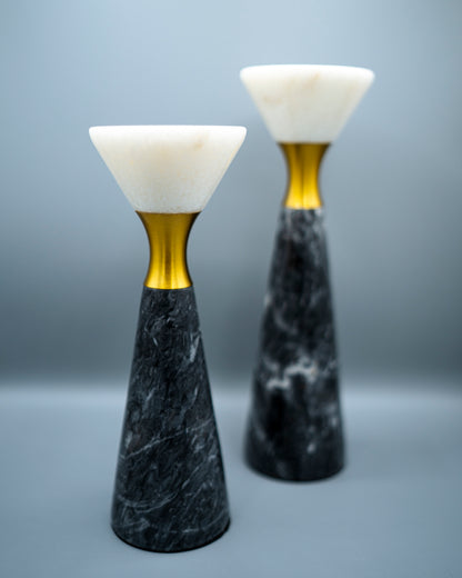 Marble Carrera Candle Stand