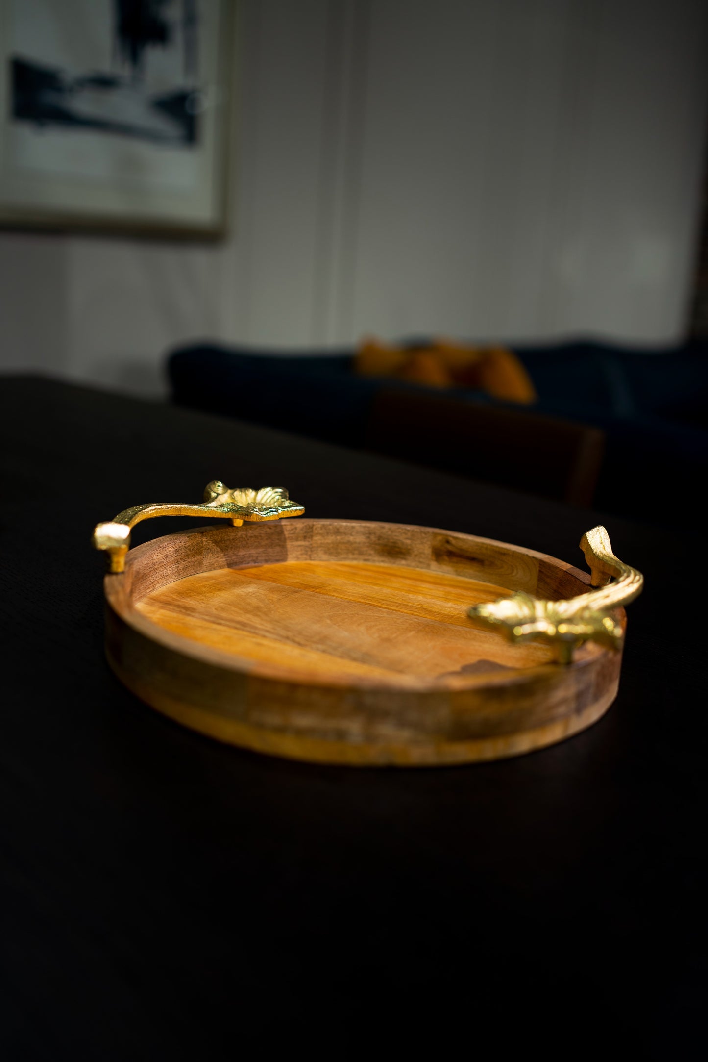 Brass Wooden Tray
