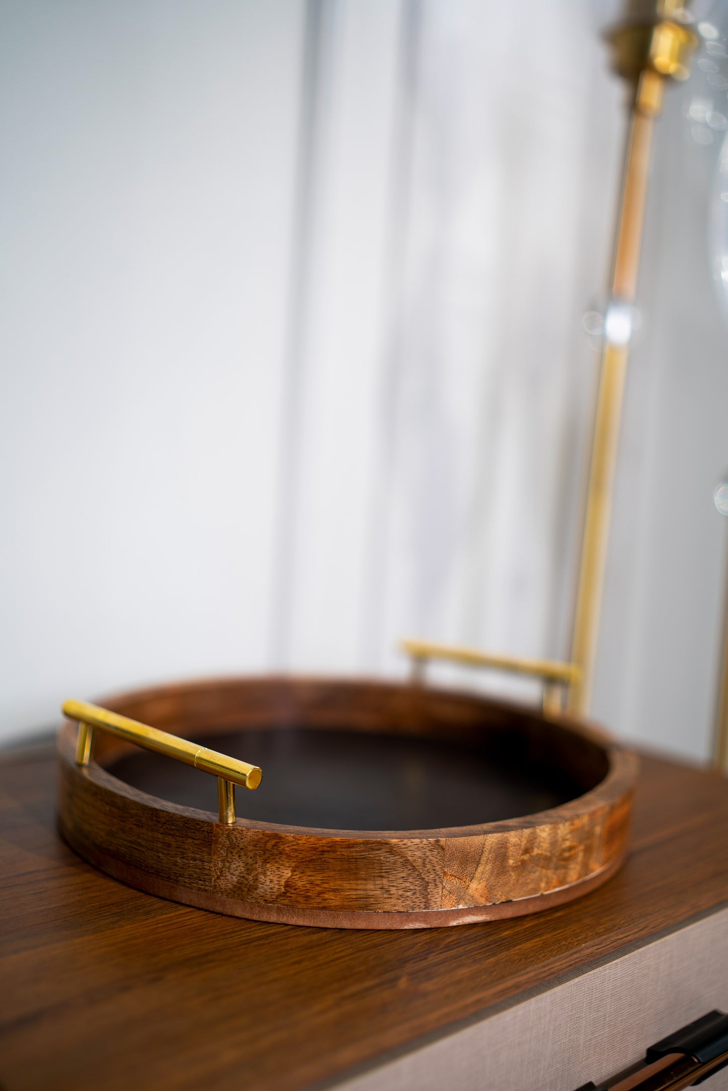 Dark Wooden Tray