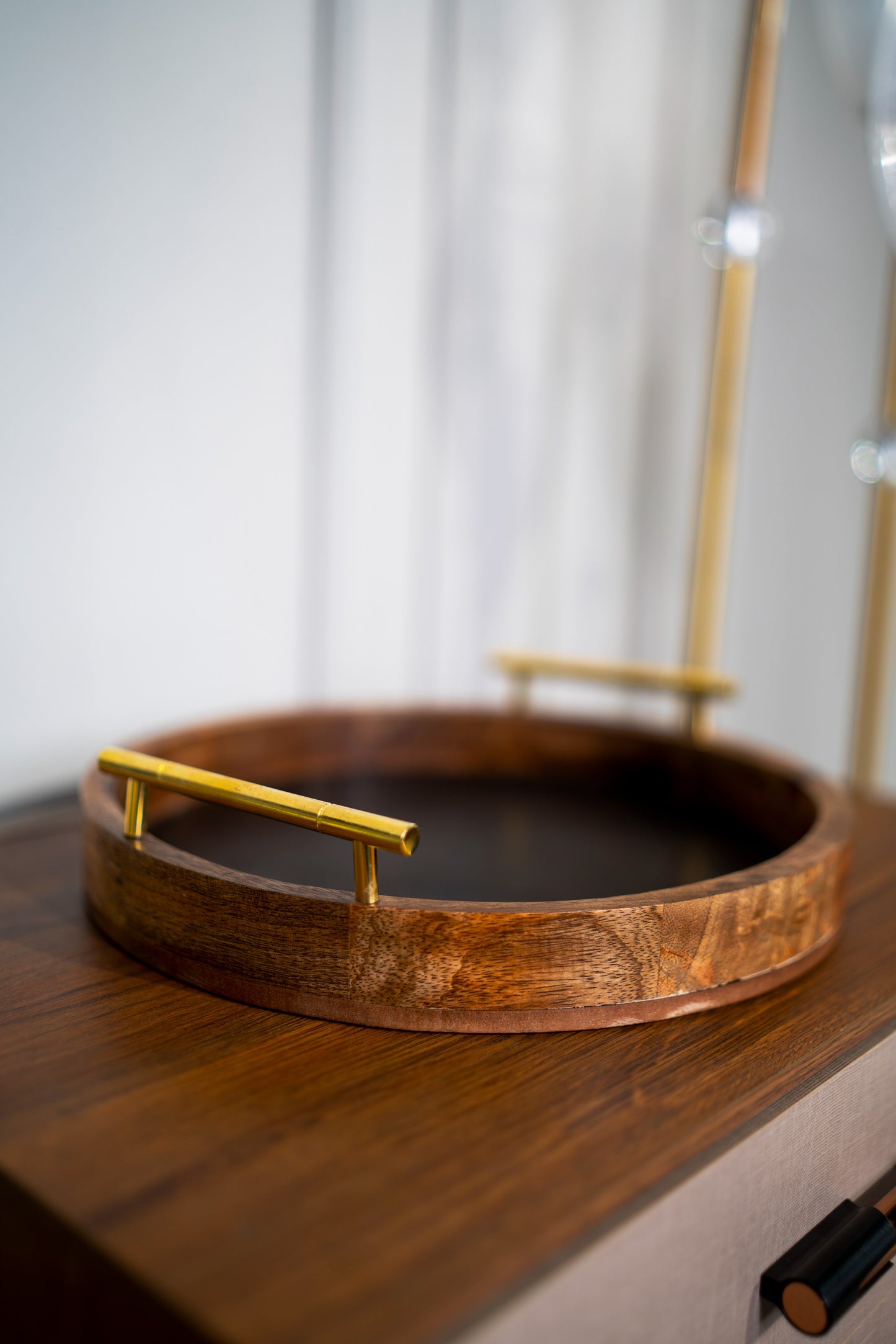 Dark Wooden Tray