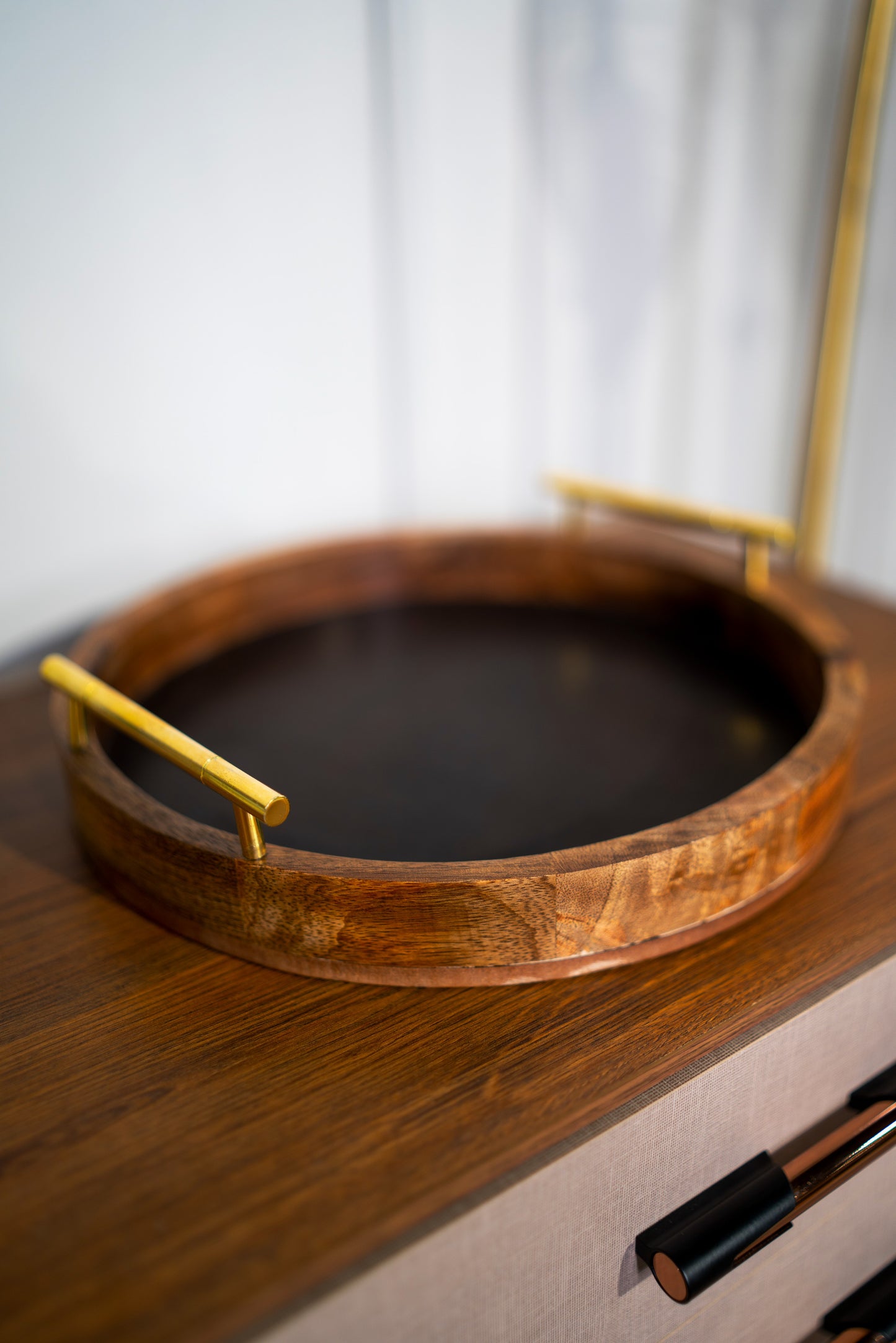 Dark Wooden Tray