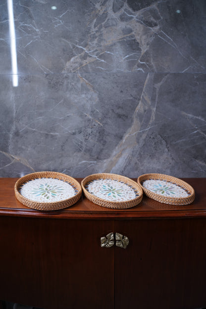 Seabloom Rattan Pearl Tray