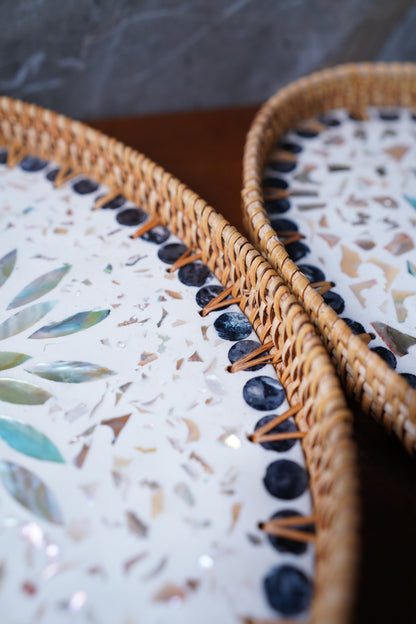 Seabloom Rattan Pearl Tray