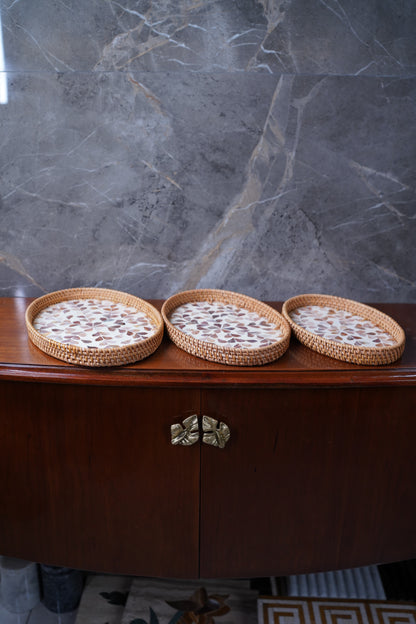 Marina Rattan Pearl Tray