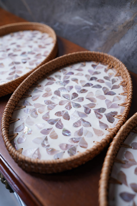 Marina Rattan Pearl Tray
