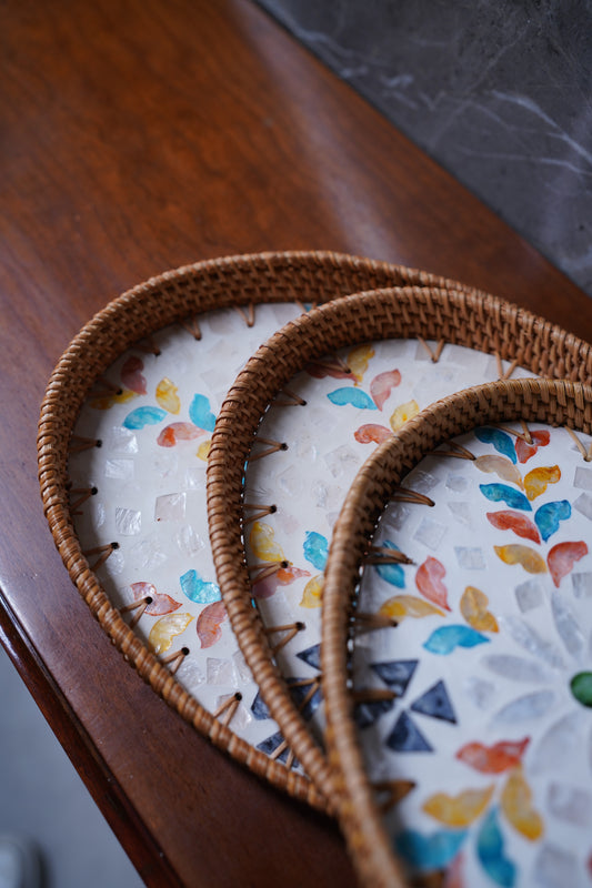 Tropic Rattan Pearl Tray