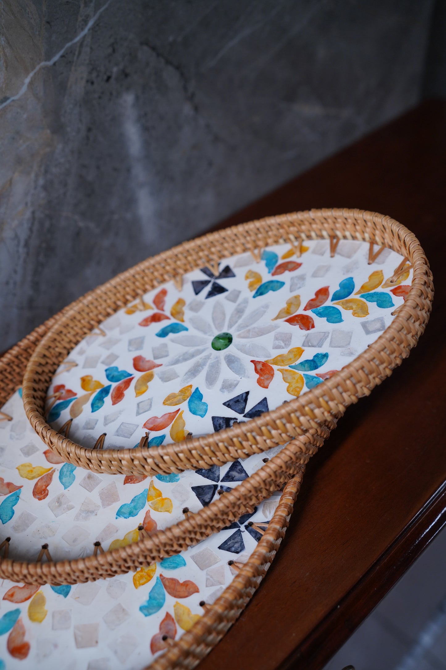 Tropic Rattan Pearl Tray