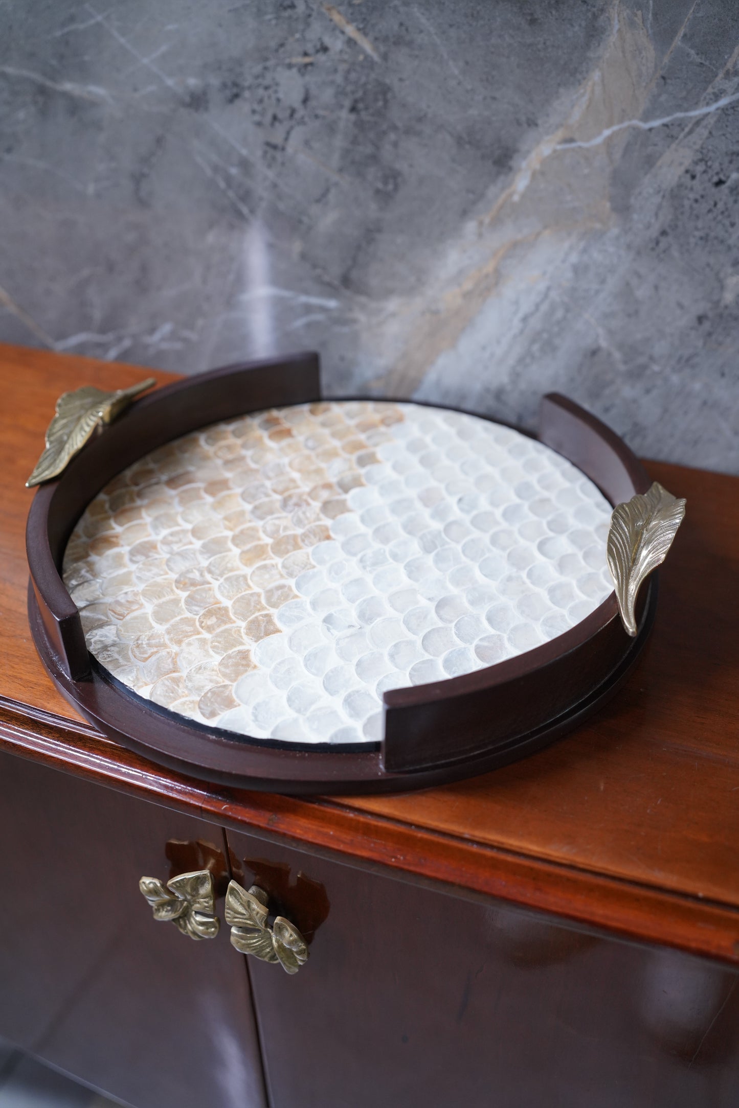 Belmont Sheesham Pearl Tray