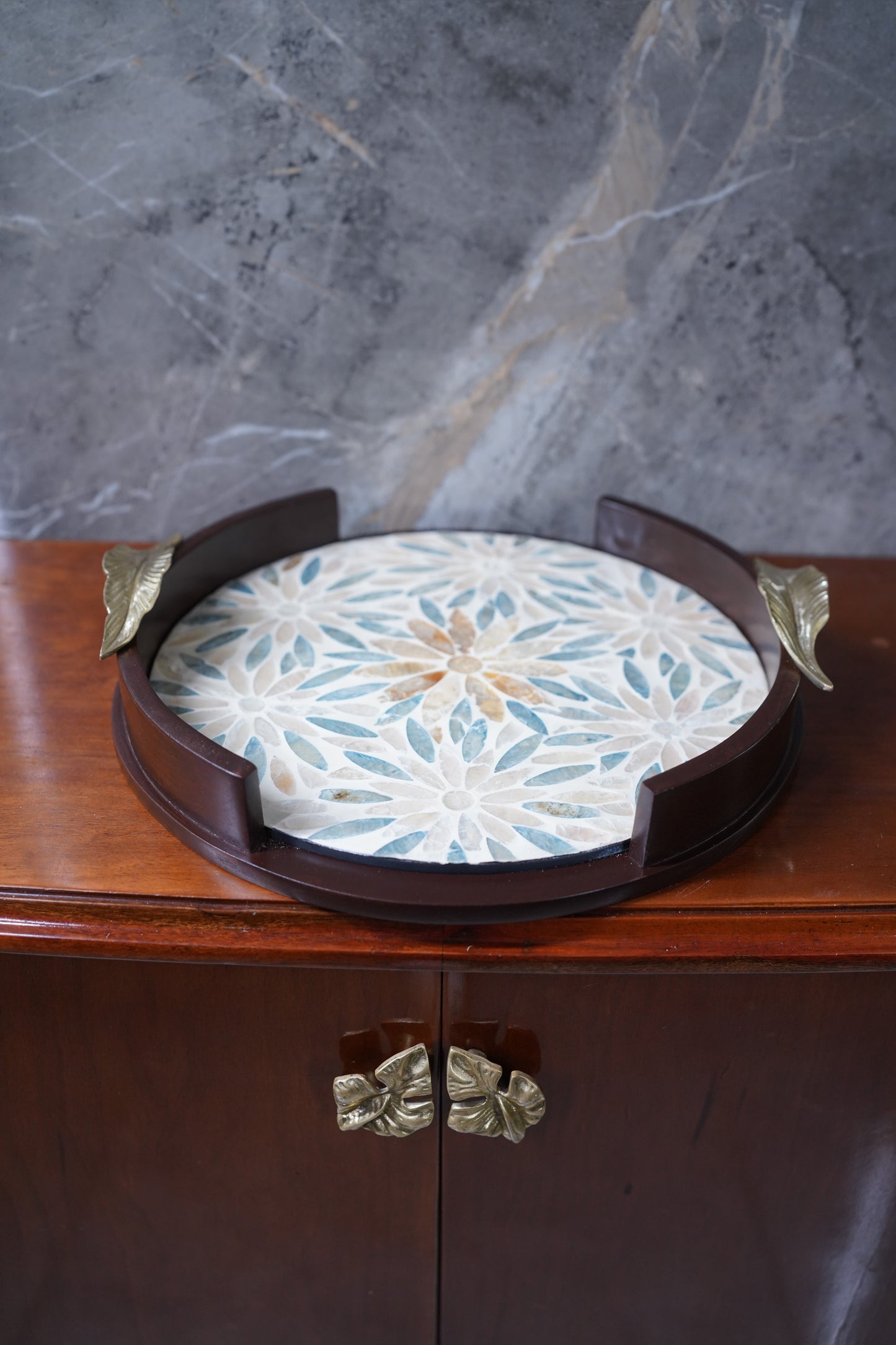 Ivy Sheesham Pearl Tray
