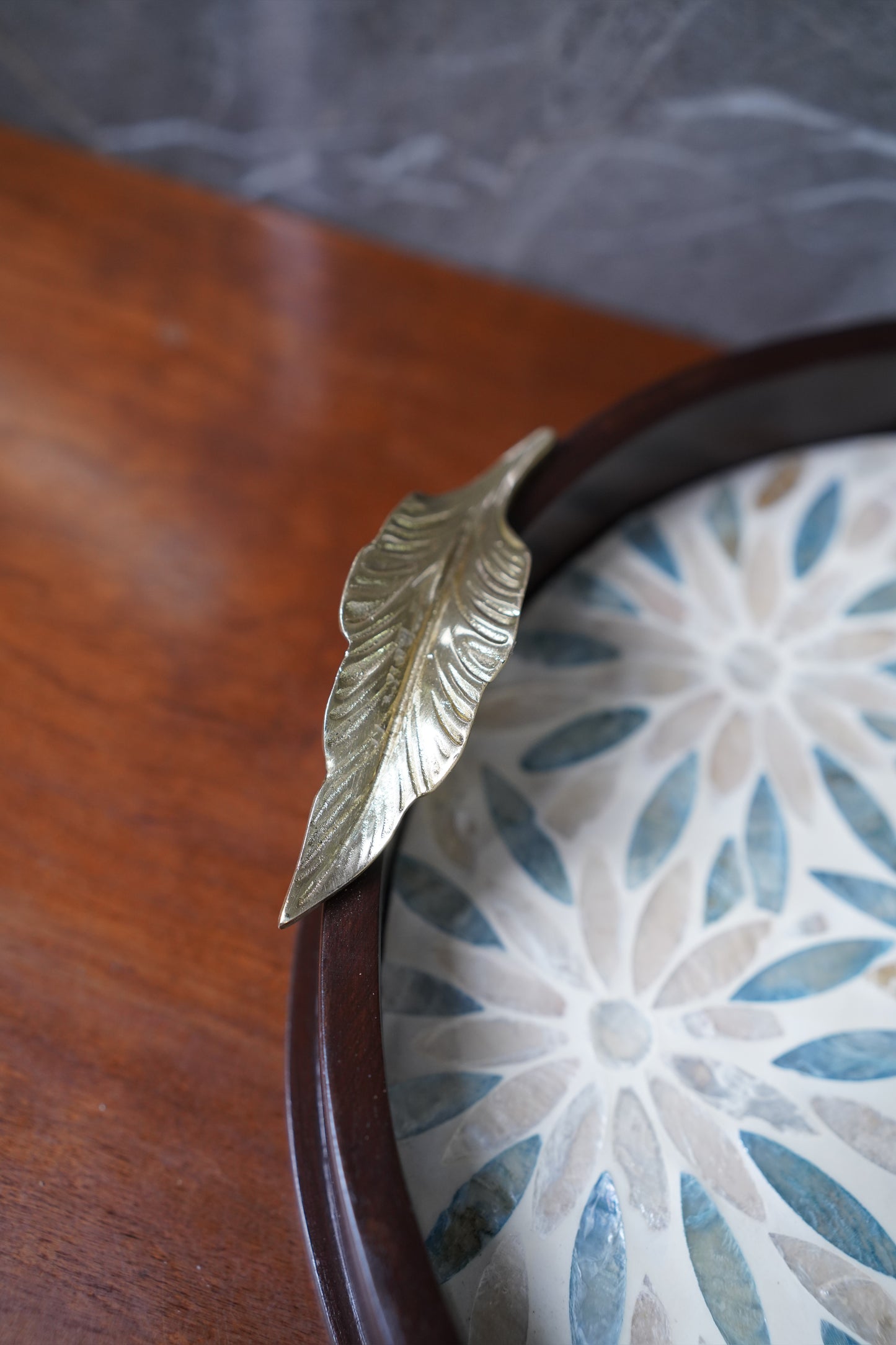 Ivy Sheesham Pearl Tray