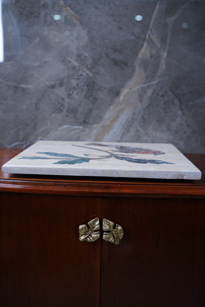 Bluebird Marble Inlay Platter